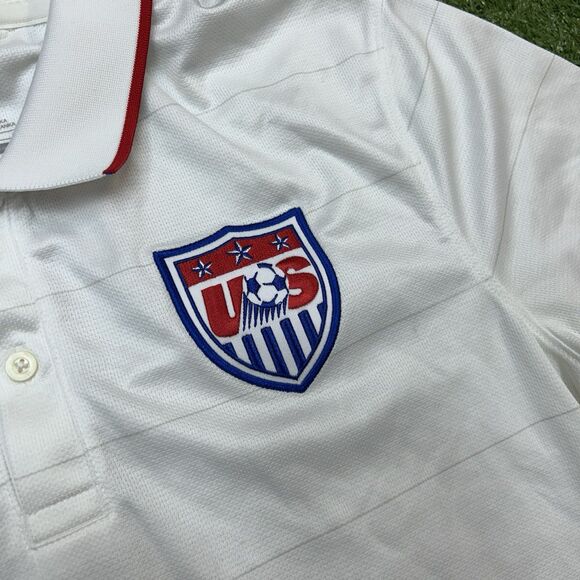NIKE Dri-Fit Womens USA World Cup 2014 Jersey Polo Size Large - Picture 2 of 8